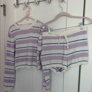 Colsie Knit Sweater and Shorts Set